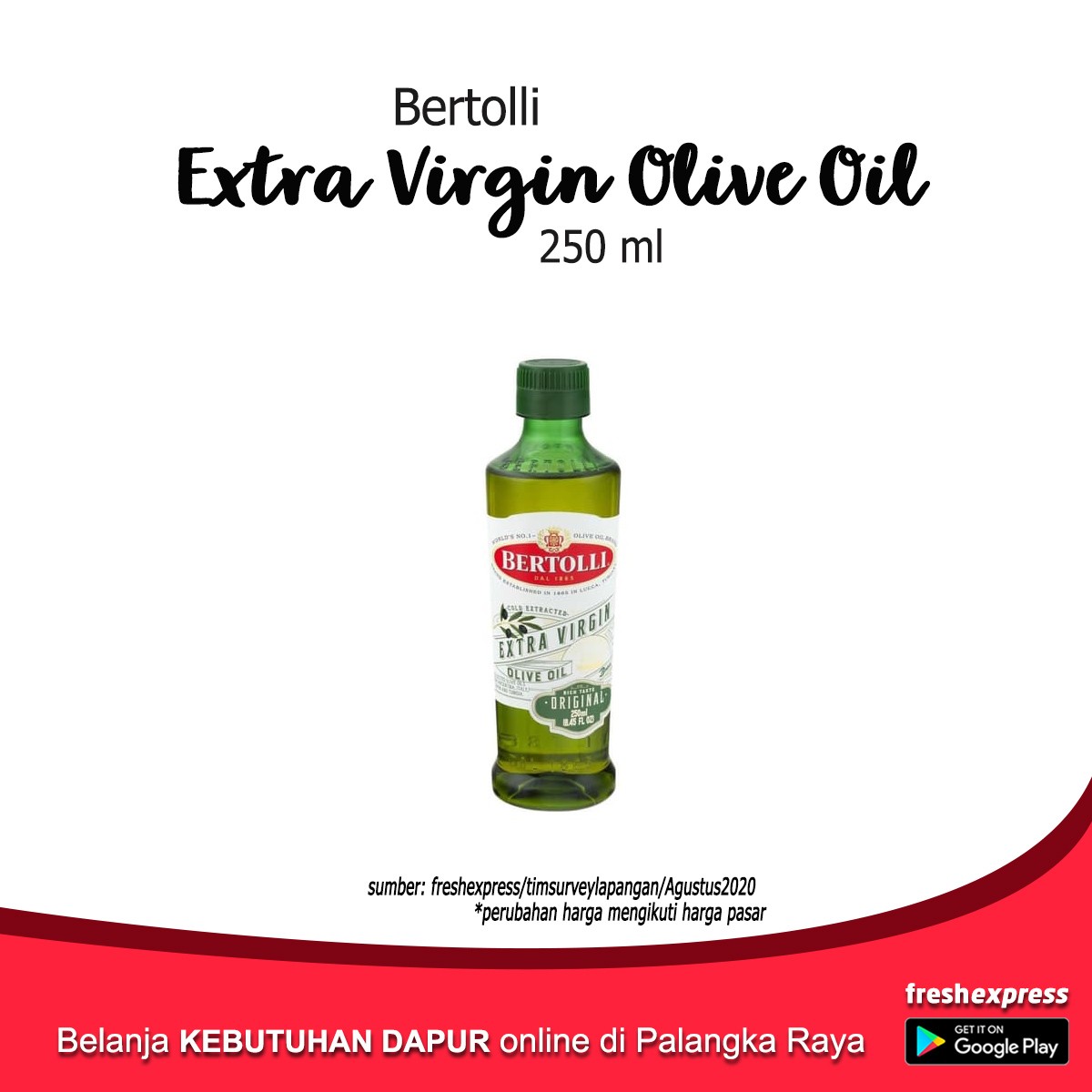 Bertolli Extra Virgin Olive Oil 250 Ml