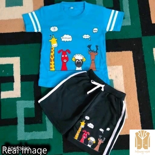 Berwarna Cerah Set Atasan  BawahanBottom Bahan Cotton 4