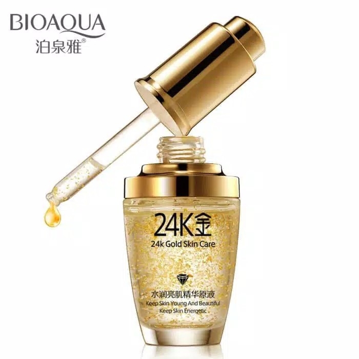 Bioaqua 24K serum gold skin care essence 30ml  serum wajah emas