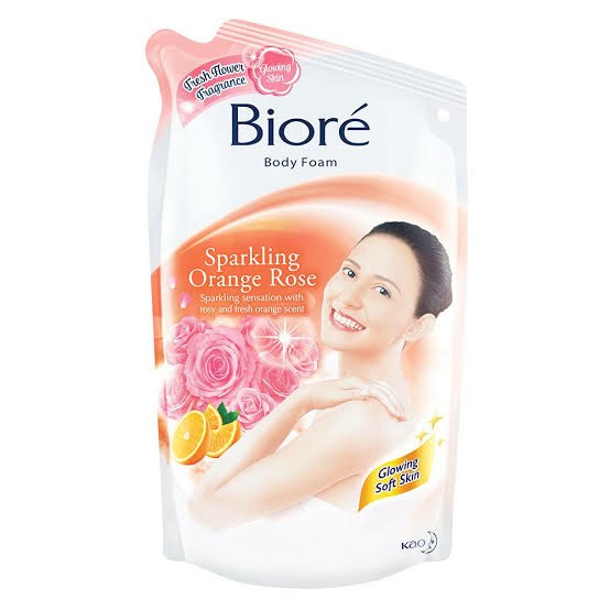 Biore Body Foam Sparkling Orange Rose 250 Ml