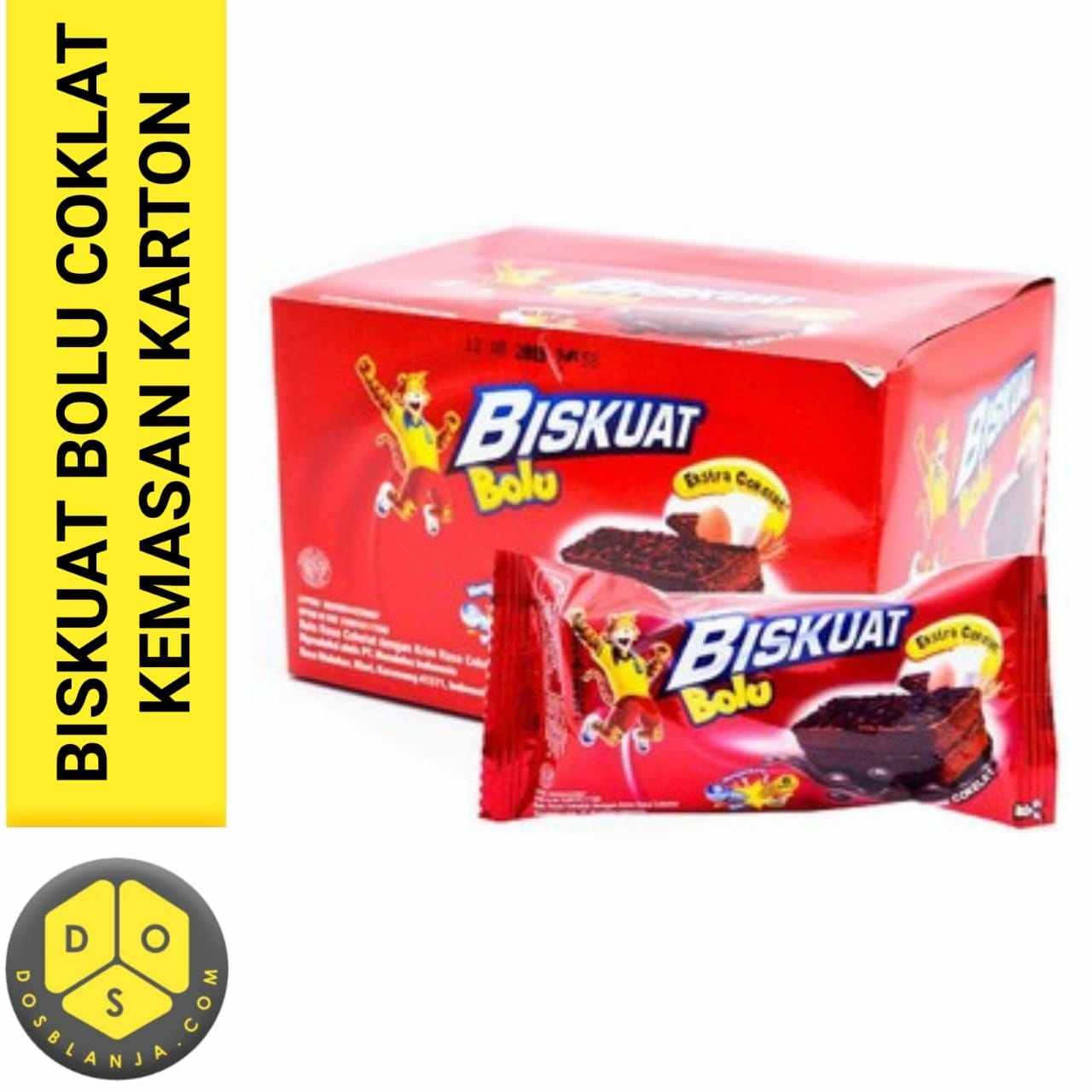 Biskuat Bolu Coklat 12X12X16gr