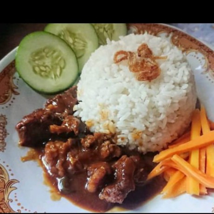 Bistik Daging Sapi Nasi Sayur