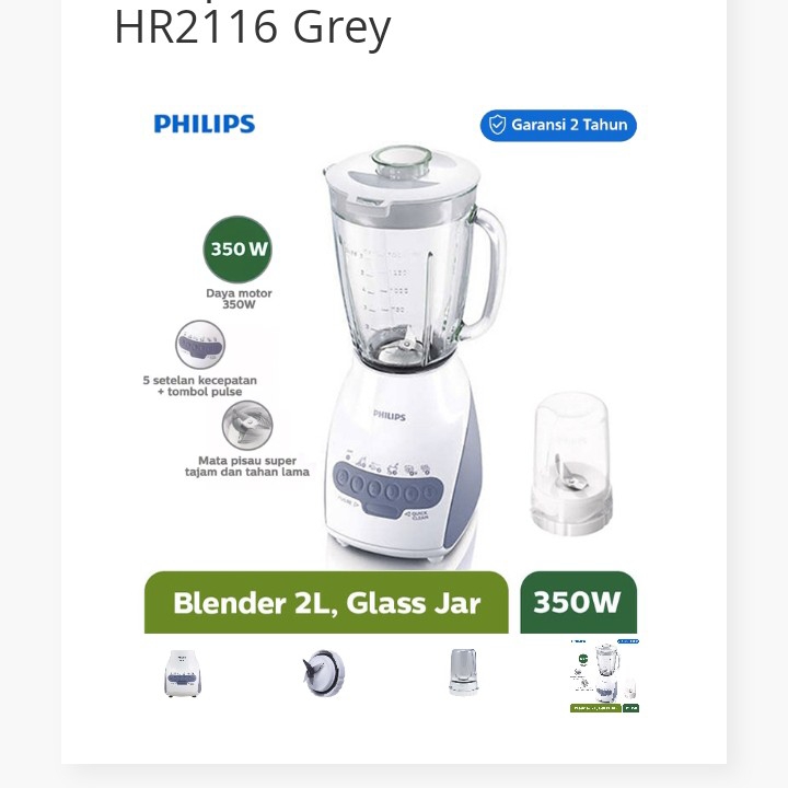 Blender Phillips Gelas Kaca