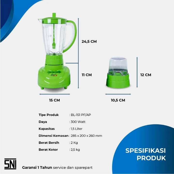 Blender Plastik Miyako BL-151PFAP 5