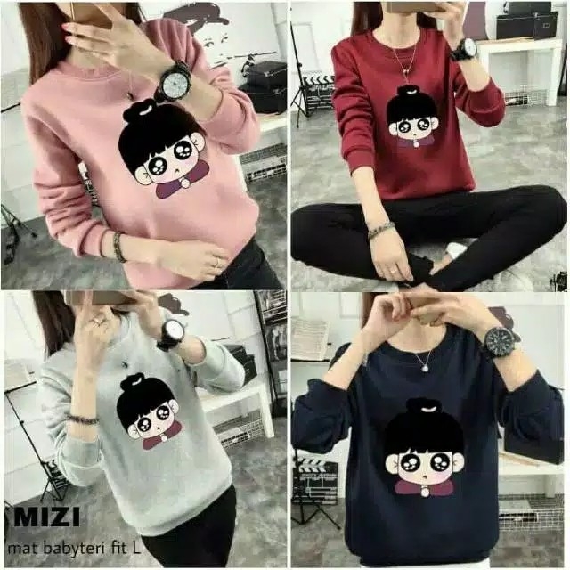 Blouse  sweater mizi long sleeve bhn babyterry fit L
