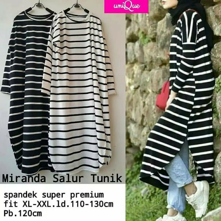 Blouse Muslim Salur Wanita Miranda Tunik