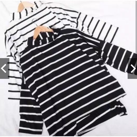 Blouse XXL Jumbo Lengan Panjang Murah Wanita Stevoa Salur 4