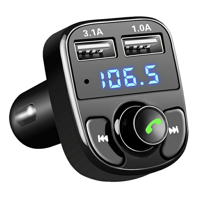 Bluetooth Audio Receiver FM Transmitter Handsfree Mobil OMSCUZBKL D10 