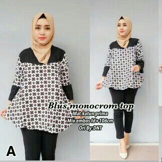 Blus MoNochrome Top Baju