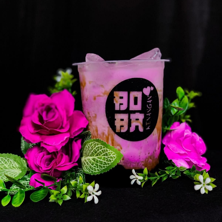 Boba Taro Pakai Toping