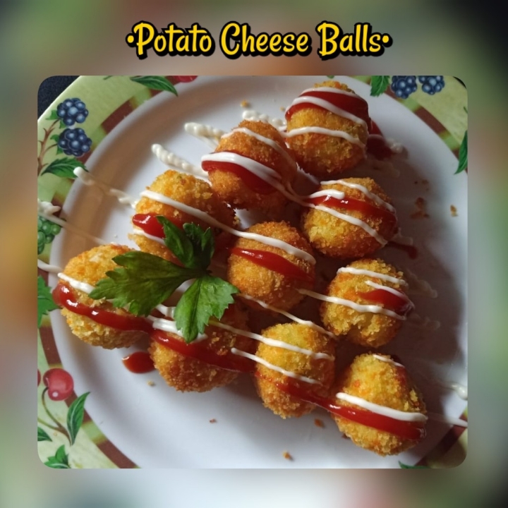 Bola-Bola Kentang Keju - Saos Pedas Plus Mayo