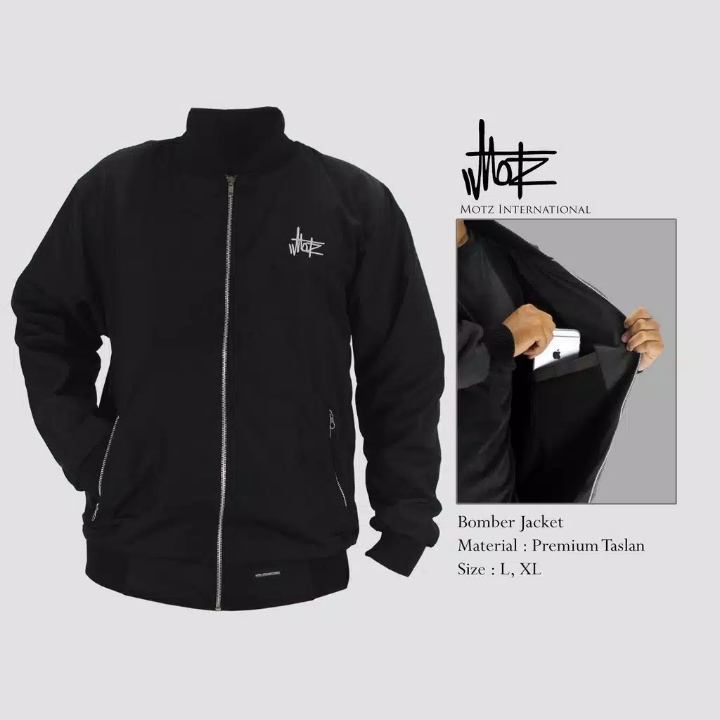 Bomber Jacket Original By Motz - HITAM