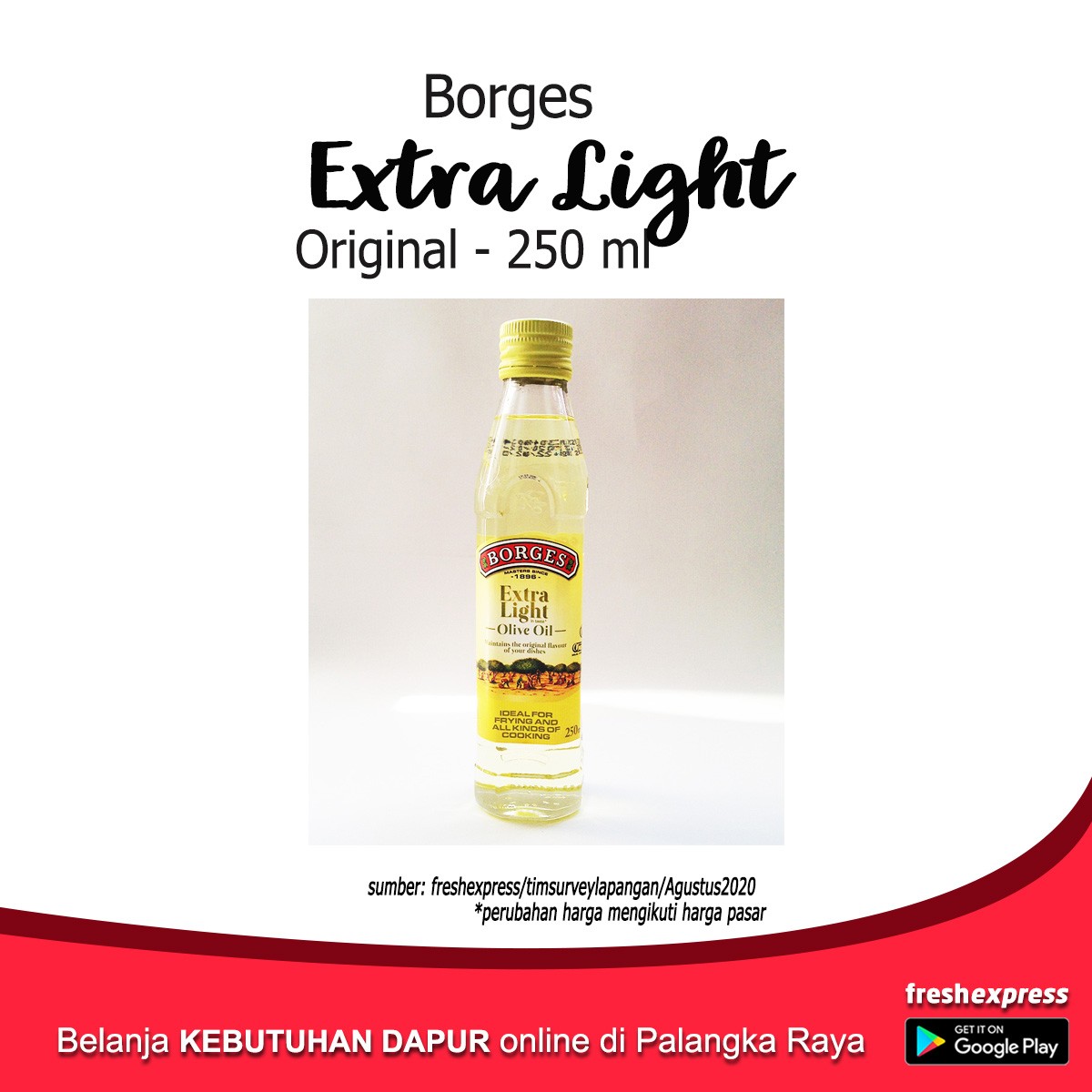 Borges Extra Light Olive Oil 250 Ml