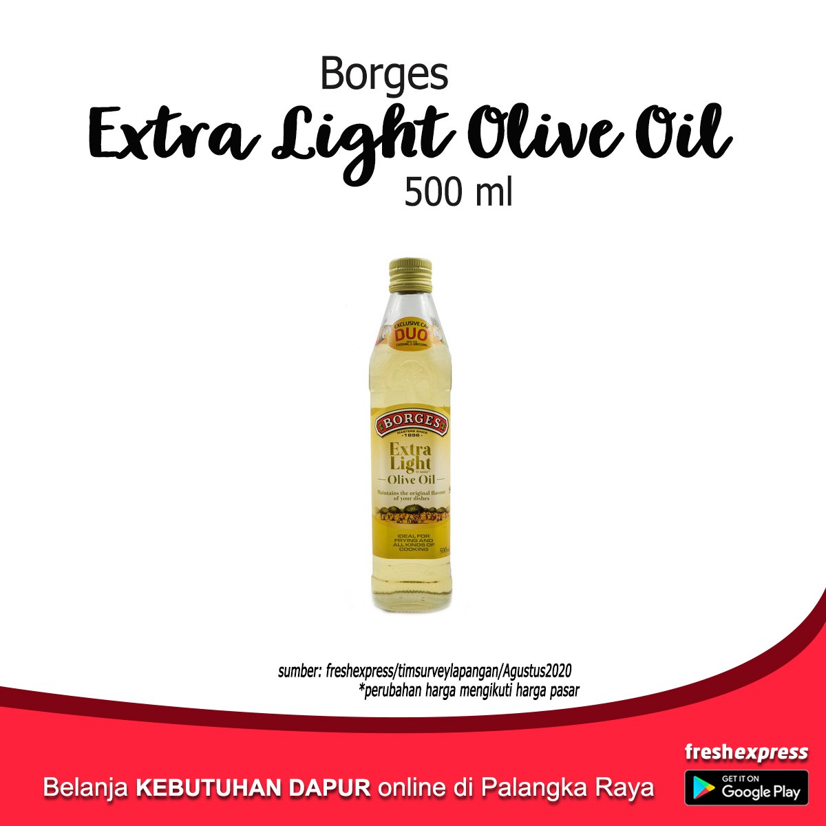 Borges Extra Light Olive Oil 500 Ml