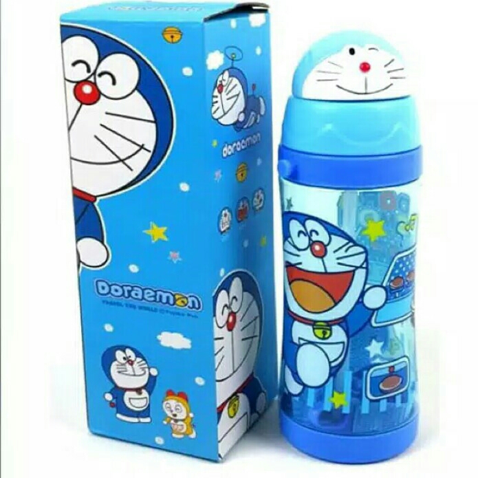 Botol Minum Kepala Karakter Doraemon Hello Kitty Keropi Mickey Mouse B 3