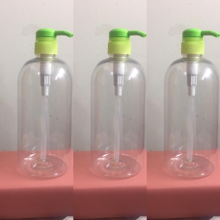 Botol Plastik Pump Up Uk1000 Ml Warna Ijo