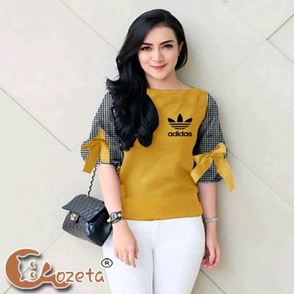 Bowa Adidas Blouse Bordir Mustard