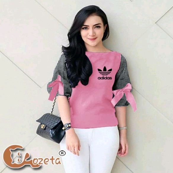 Bowa Adidas Blouse Bordir Pink