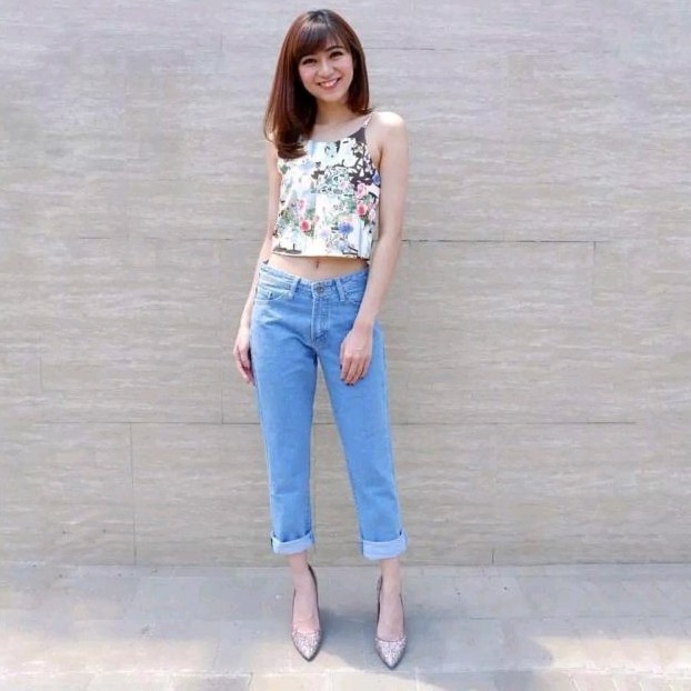 Boyfriend Plain Jeans Light