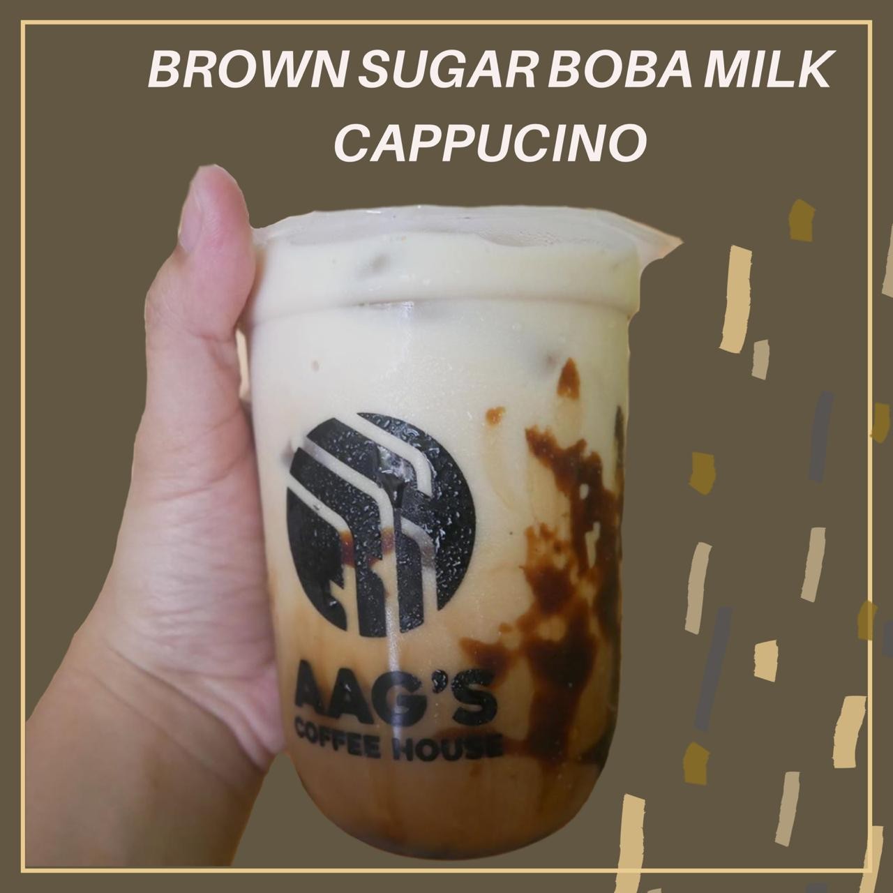 Brown Sugar Boba Milk Cappucino
