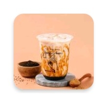Brown Sugar Milk Tea With Coffee Jelly