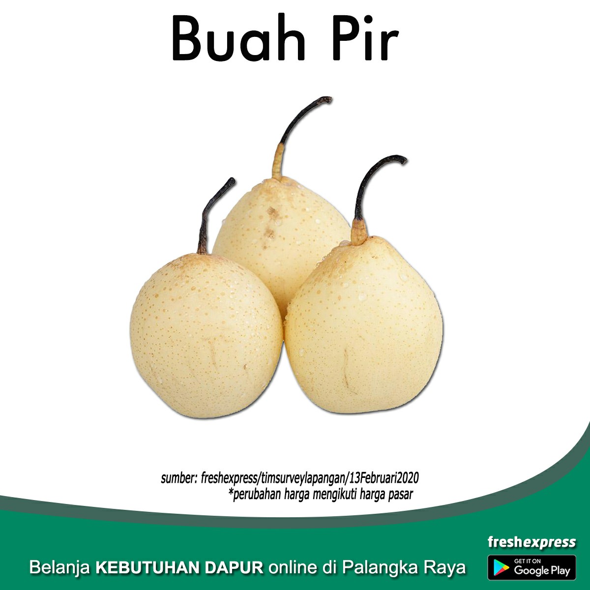 Harga buah pir 1 kg