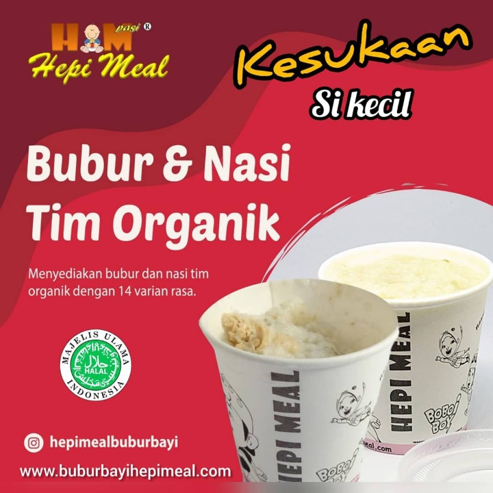 Bubur Dan Nasi Tim Organik Hepi Meal