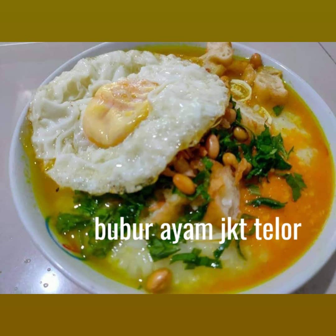 Bubur ayam jkt plus telor ceplok