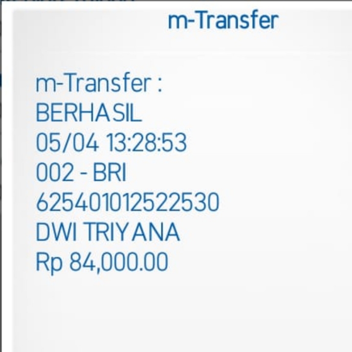 Bukti transfer