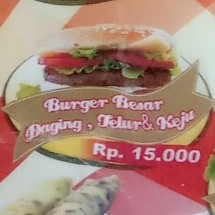 Burger Besar Daging Telor Keju