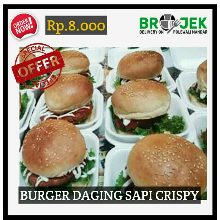 Burger Dagi Sapi Dapur Bunda Polewali