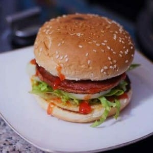 Burger Daging Telor 