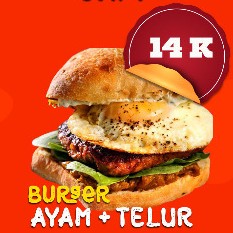 Burger ayam dan telur