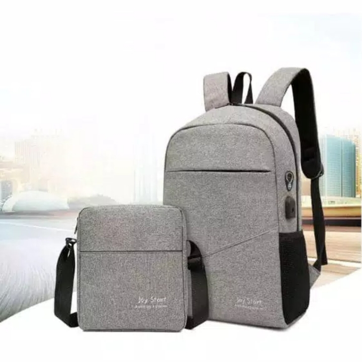 Buy Ransel FREE Tas Selempang  Slempang Joy Start Anti Air  USB Char