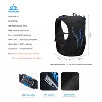 C10-- AONIJIE C9102 BACKPACK VEST 5L - 2 SOFT FLASK TRAIL RUNNING - RO