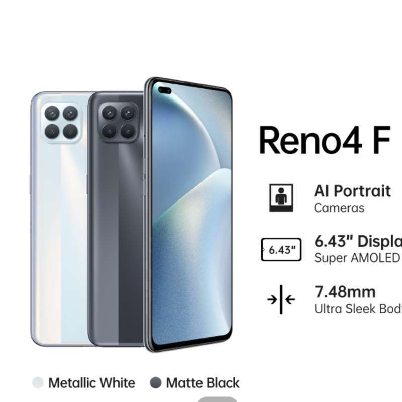 C10-- OPPO RENO 4F RAM 8 GB ROM 128 GB MERK  PER UNIT 2