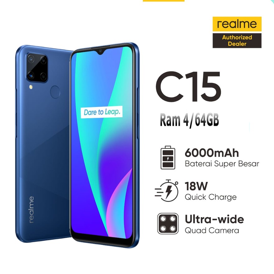 C10-- REALME C15 RAM 4 GB ROM 64 GB MERK  PER UNIT