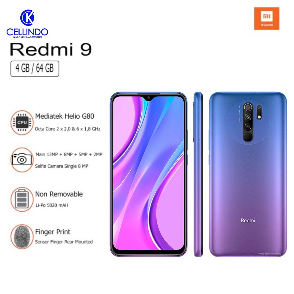 C10-- XIOMI REDMI 9 RAM 4 GB ROM 64 GB MERK  PER UNIT