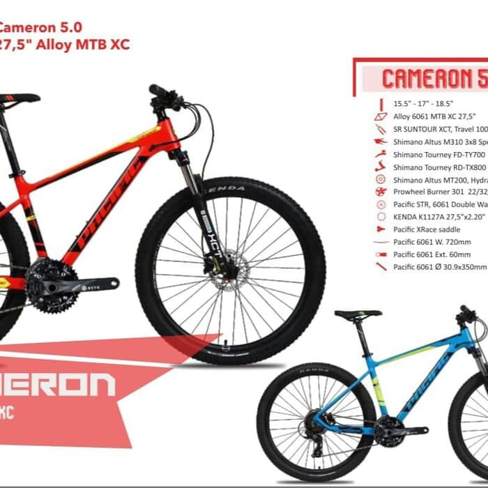 C10-SEPEDA MTB SEPEDA  MTB 275  PACIFIK CAMERON 50   MERK PACIFIC PE