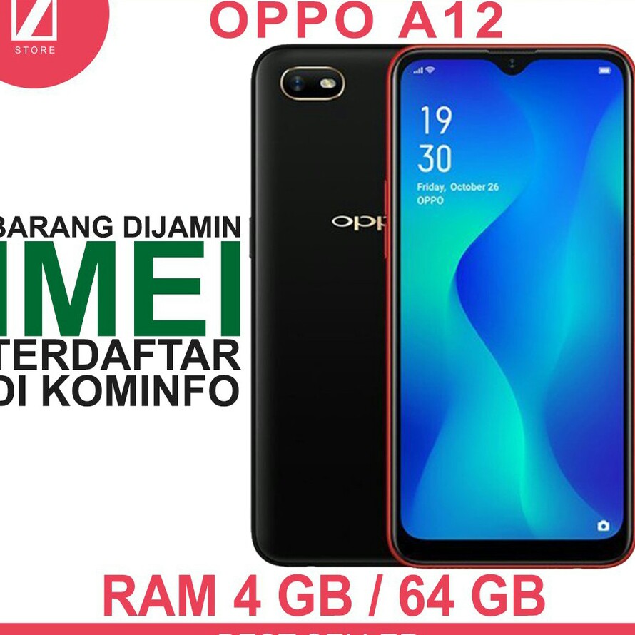 C12-OPPO SMARTPHONE OPPO  A12 RAM 4 ROM 64 MERK OPPO PER UNIT