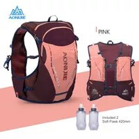 C3-- AONIJIE C9103 BACKPACK VEST 10L - 2 SOFT FLASK TRAIL RUNNING - BL