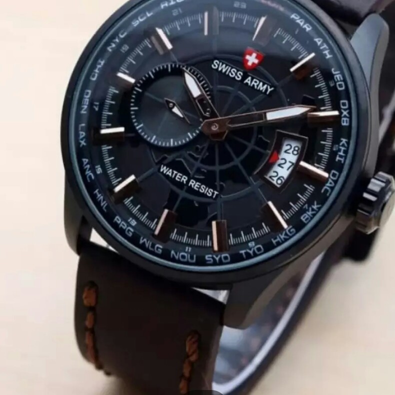 C3-- JAM TANGAN PRIA SWISSARMY CHRONO CASUAL MERK - PER UNIT