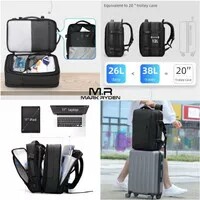 C3-- MARK RYDEN MR9299KR BACKPACK BAG USB - TAS RANSEL LAPTOP17 BLACK 2