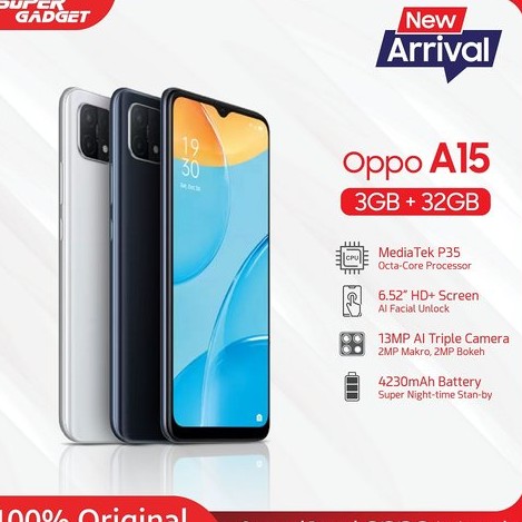 C3-- OPPO A15 RAM 3 GB ROM 32 GB MERK  PER UNIT 2