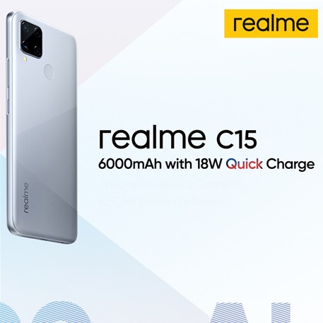 C3-- REALME C15 RAM 4 GB ROM 64 GB MERK  PER UNIT