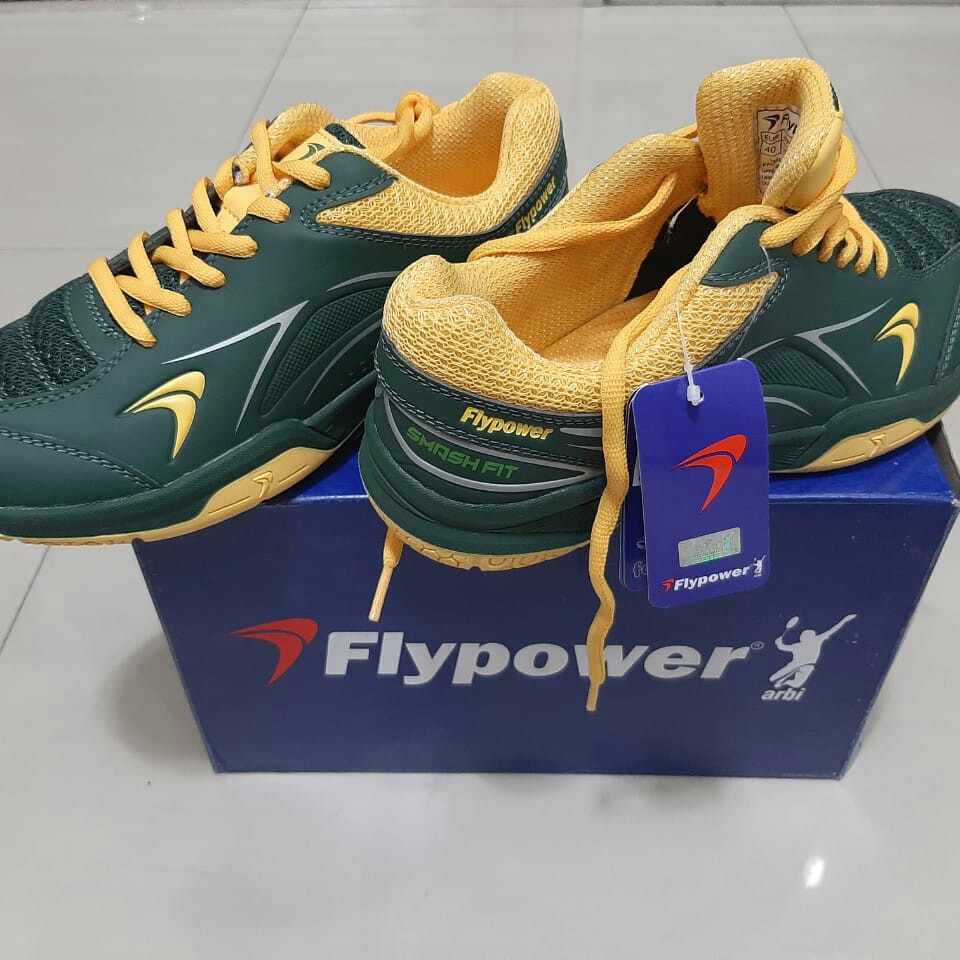 C3-SEPATU BADMINTON FLYPOWER PAWON S WARNA MOSS GREEN UKURAN 38 - 44 M