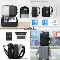 C6-- MARK RYDEN MR9299KR BACKPACK BAG USB - TAS RANSEL LAPTOP 17 - BLA 2