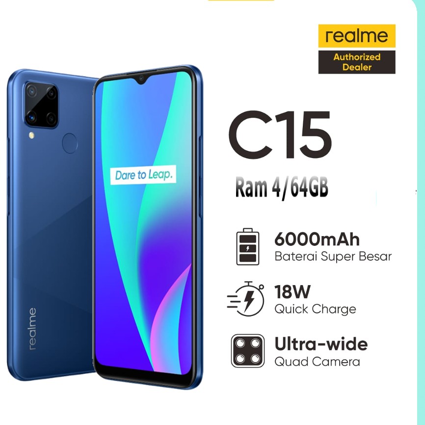 C6-- REALME C15 RAM 4 GB ROM 64 GB MERK  PER UNIT