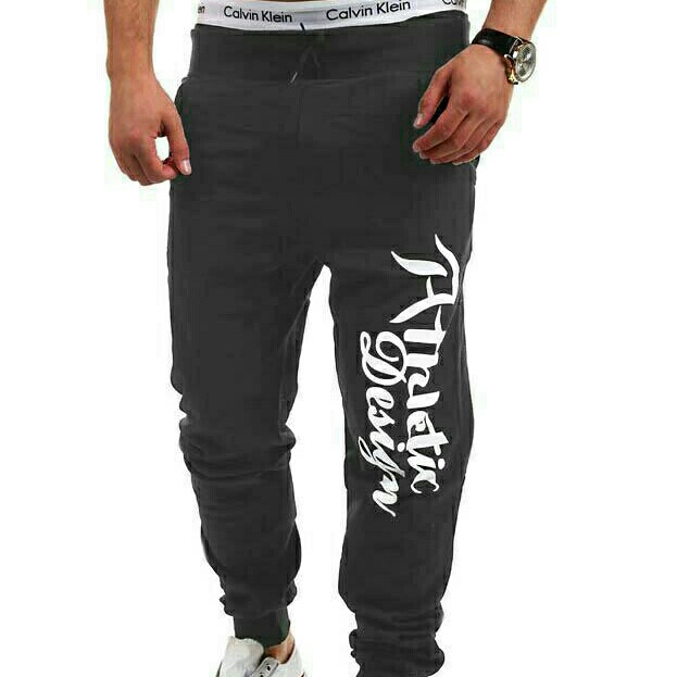 CELANA JOGGER ATHLETIC DESIGN DARK GREY