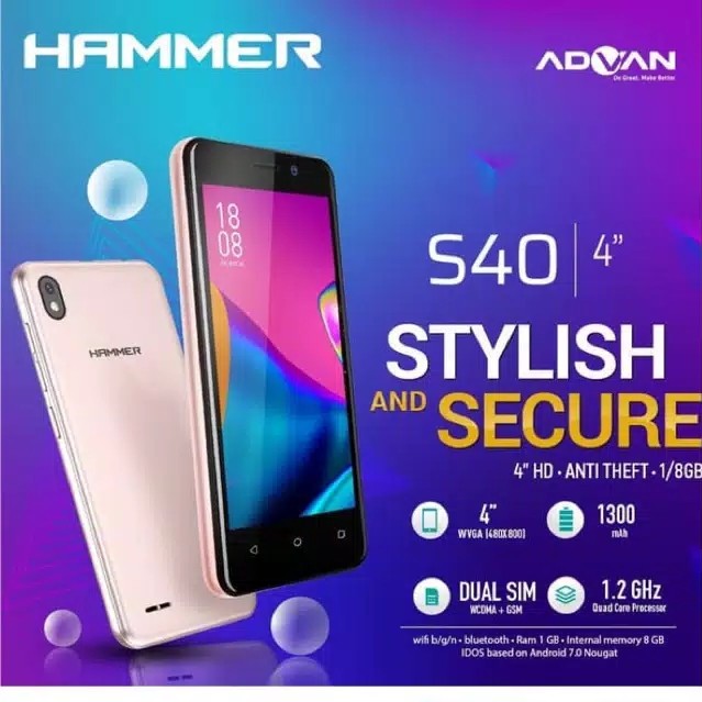COD Advan Hammer S40 Dual Sim Garansi Resmi